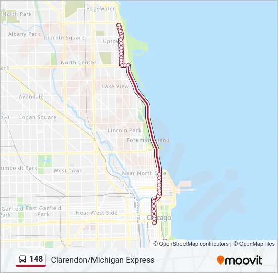 148 Bus Line Map