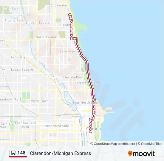 148 Bus Line Map