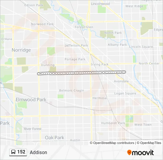 152 Bus Line Map