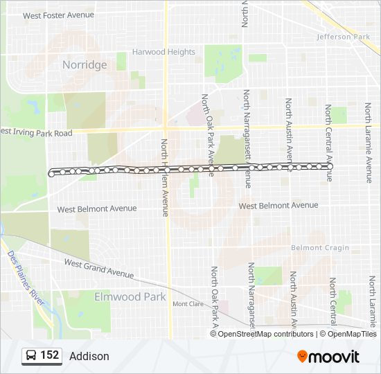 152 Bus Line Map