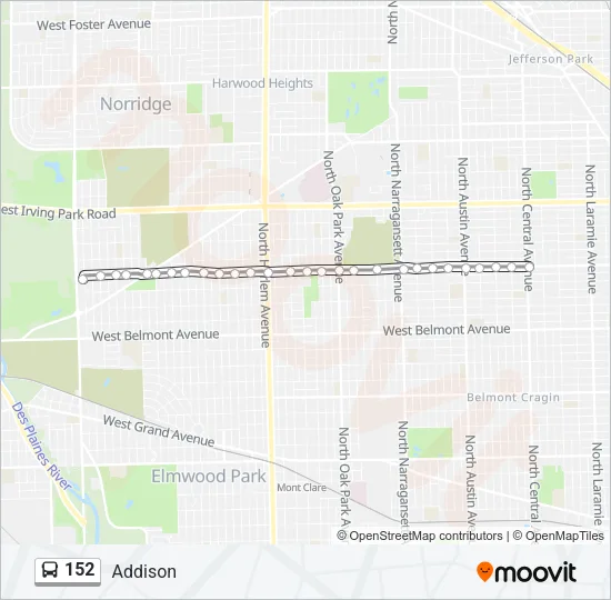 152 Bus Line Map