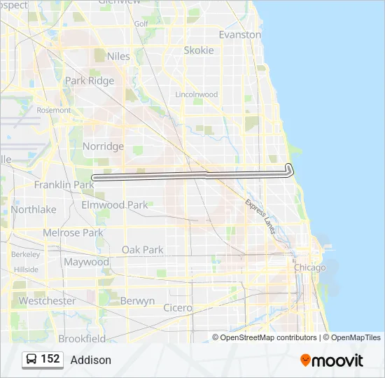 152 Bus Line Map