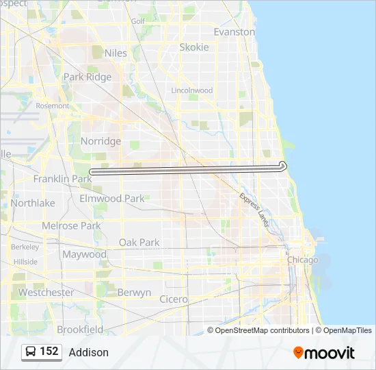 152 Bus Line Map