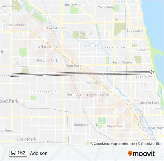 152 Bus Line Map