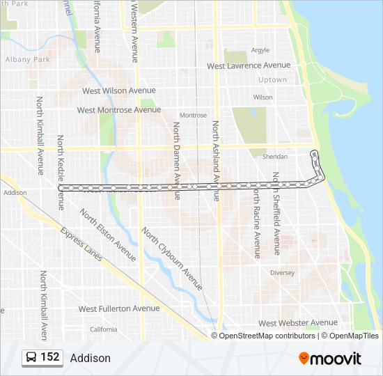 152 Bus Line Map