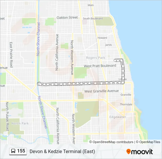 155 Bus Line Map