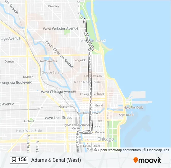 156 Bus Line Map