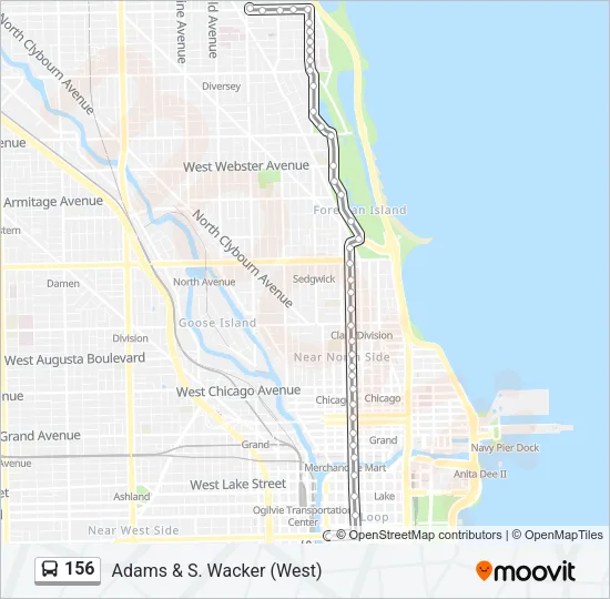 156 Bus Line Map