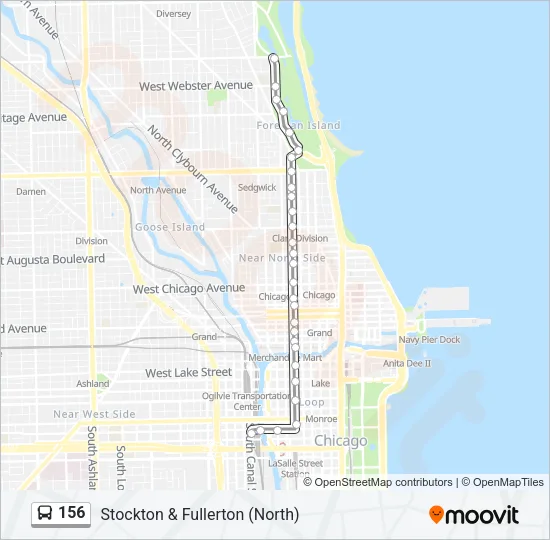 156 Bus Line Map