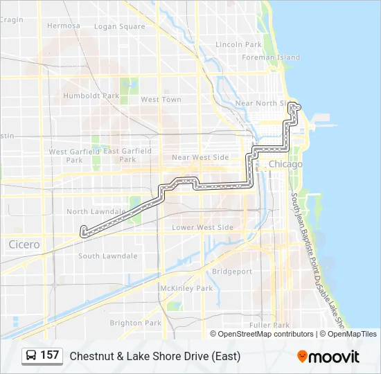 157 Bus Line Map