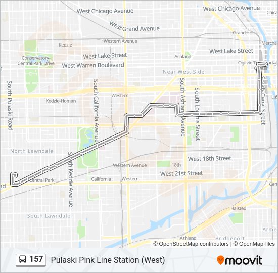 157 Bus Line Map