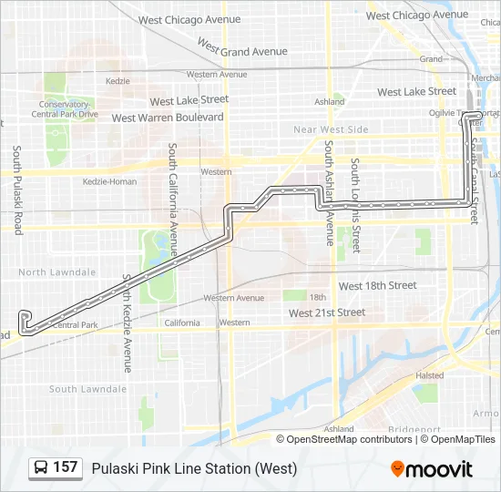 157 Bus Line Map