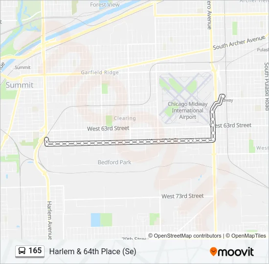 165 Bus Line Map