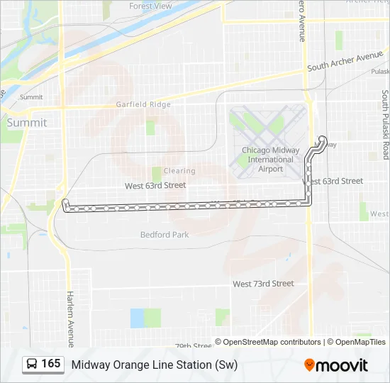 165 Bus Line Map
