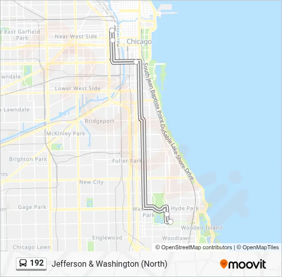 192 Bus Line Map