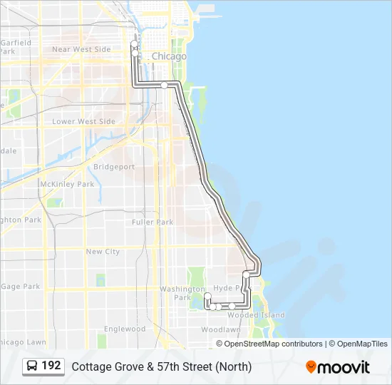 192 Bus Line Map