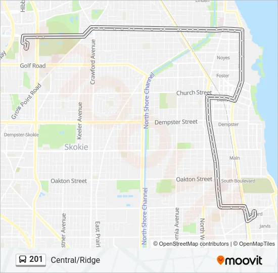 201 Bus Line Map