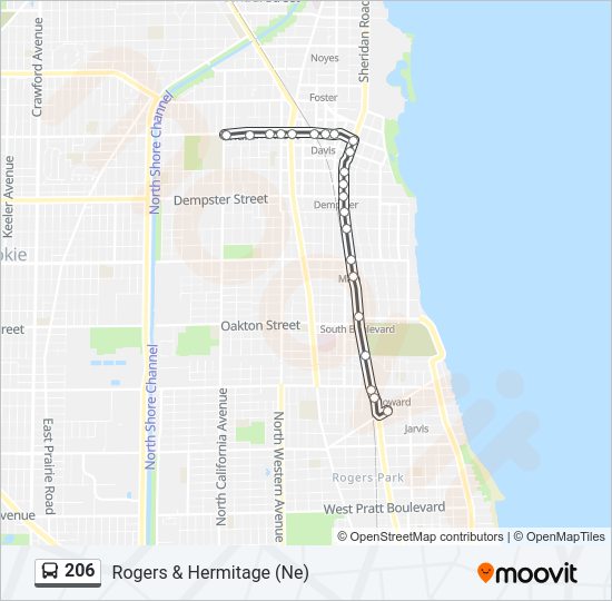 206 Bus Line Map