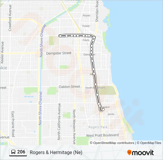 206 Bus Line Map