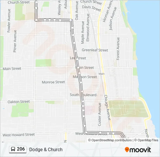 206 Bus Line Map