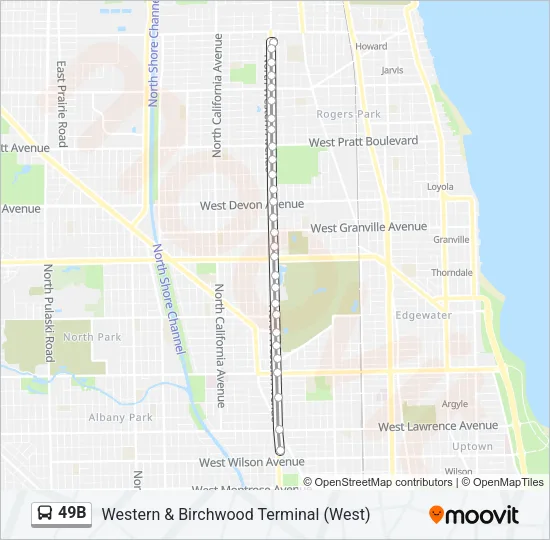 49B Bus Line Map