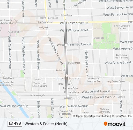 49B Bus Line Map