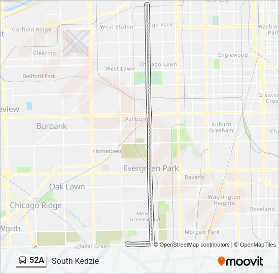 52A Bus Line Map