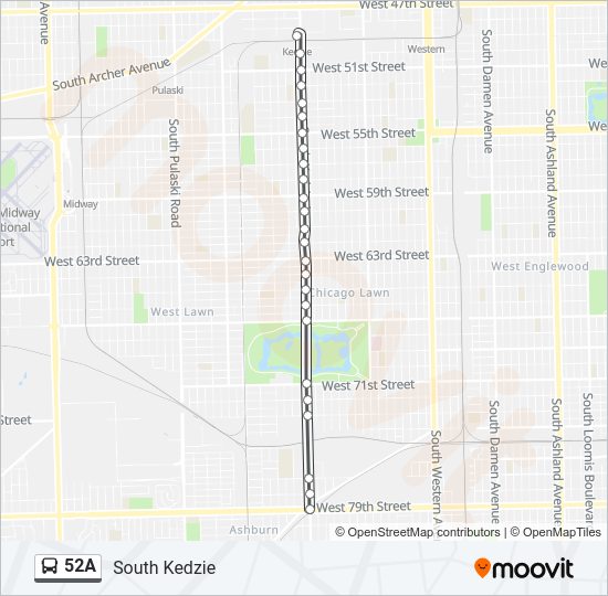 52A bus Line Map