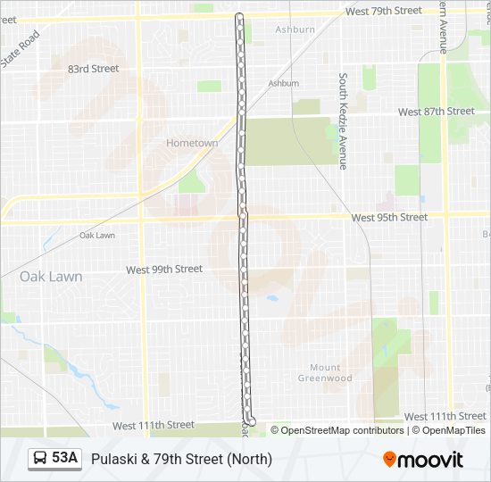 53A Bus Line Map