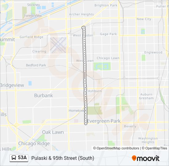 53A Bus Line Map