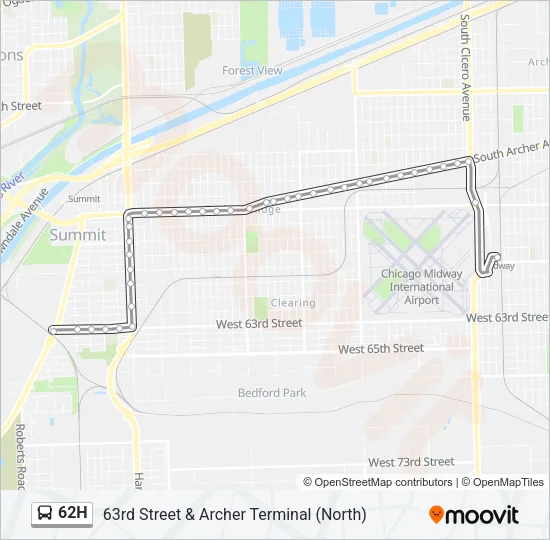 62H Bus Line Map
