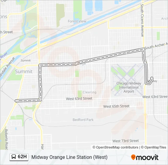 62H Bus Line Map