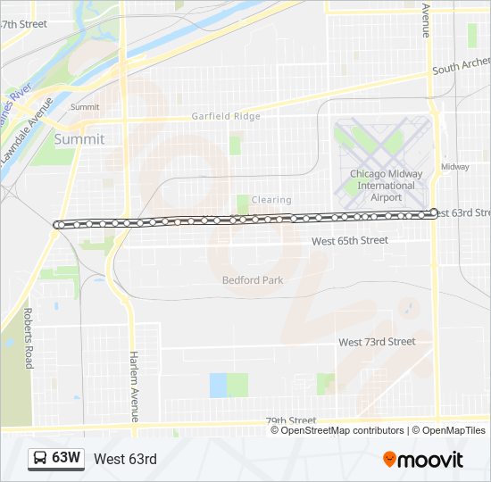 63W bus Line Map