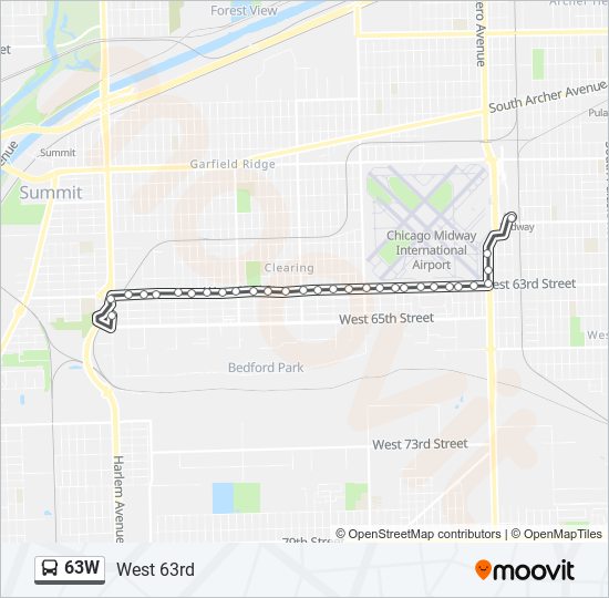 63W bus Line Map