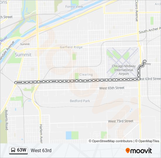 63W bus Line Map