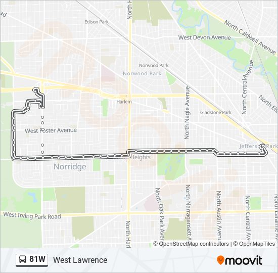 81W bus Line Map