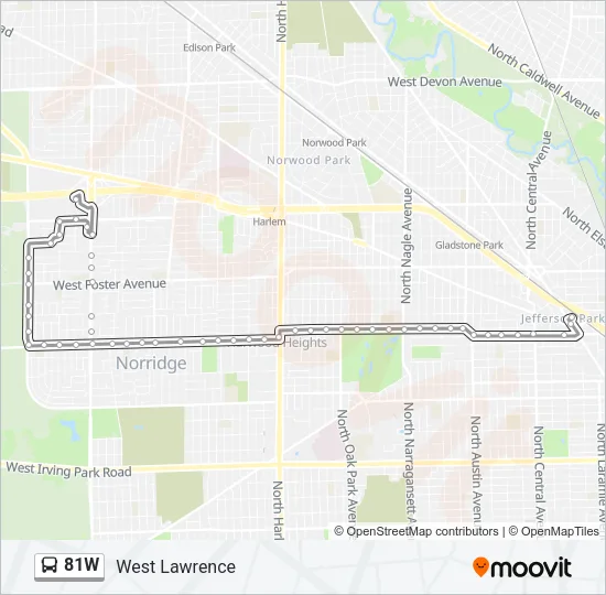81W Bus Line Map