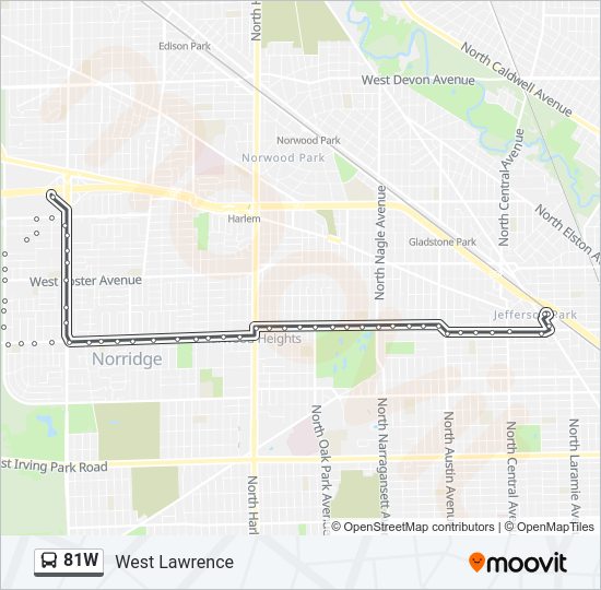 81W bus Line Map