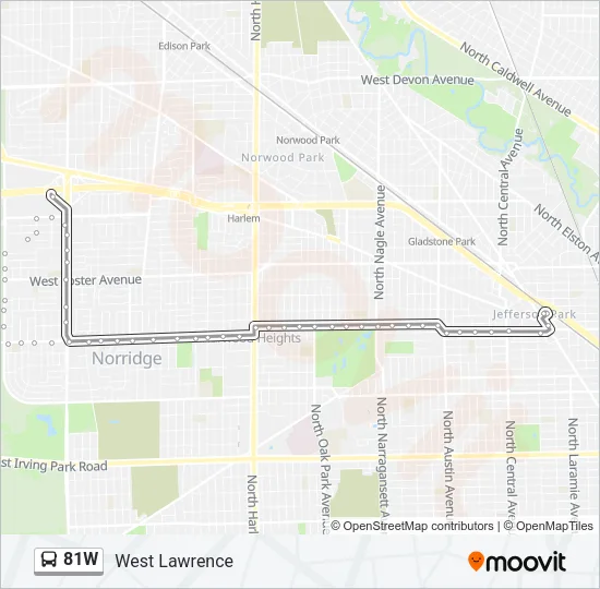 81W Bus Line Map