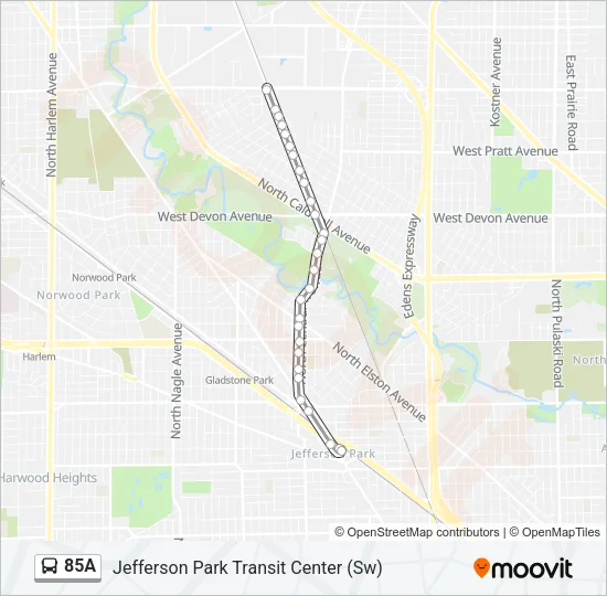 85A Bus Line Map