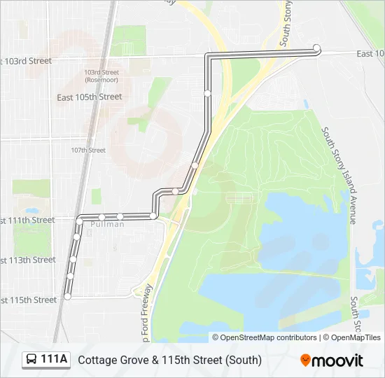 111A Bus Line Map