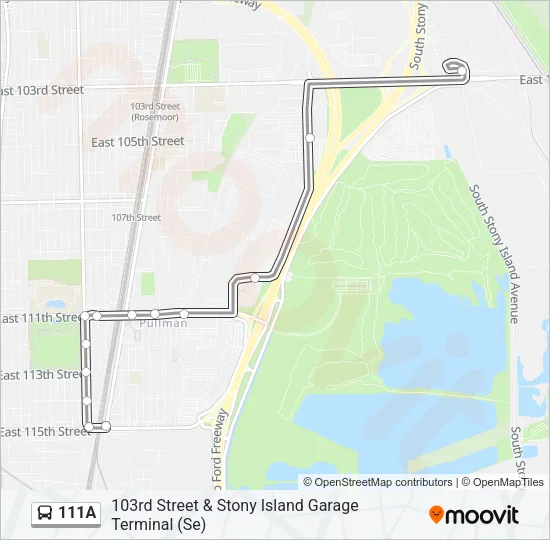 111A Bus Line Map