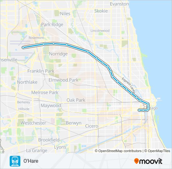 chicago blue line travel time