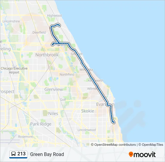 213 Bus Line Map