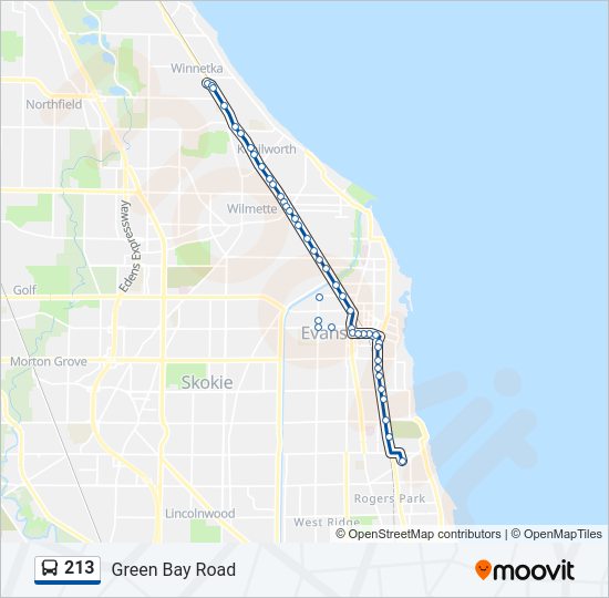 213 Bus Line Map