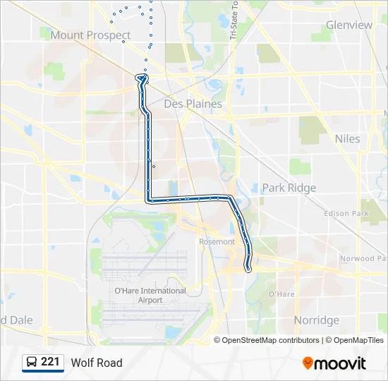 221 Bus Line Map