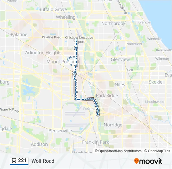 221 Bus Line Map