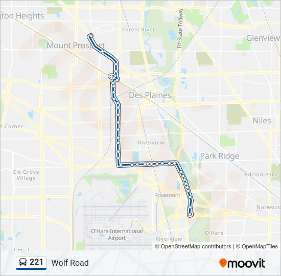 221 Bus Line Map