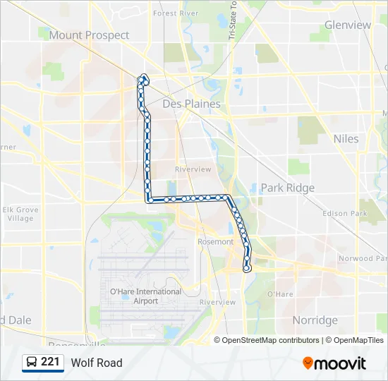 221 Bus Line Map