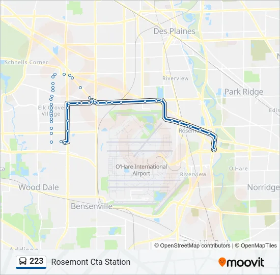 223 Bus Line Map
